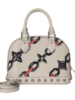 Louis Vuitton Cream Alma Bibi Patterned Dome Satchel Handbag